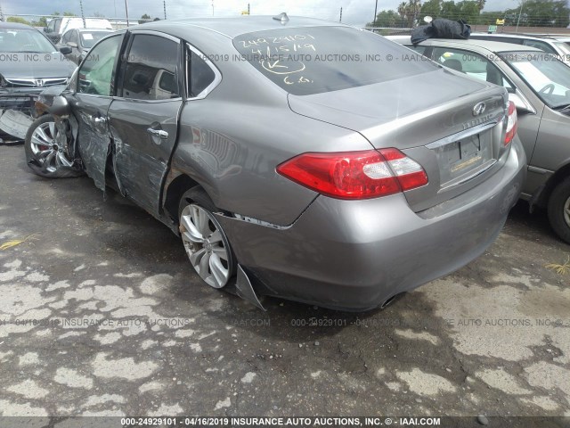 JN1BY1AR2BM371017 - 2011 INFINITI M37 X GRAY photo 3