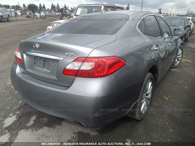 JN1BY1AR2BM371017 - 2011 INFINITI M37 X GRAY photo 4