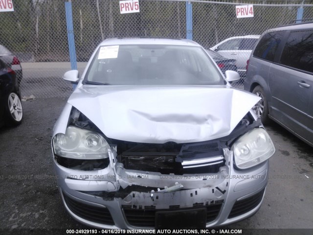 3VWRM81K18M077962 - 2008 VOLKSWAGEN JETTA SE/SEL SILVER photo 6