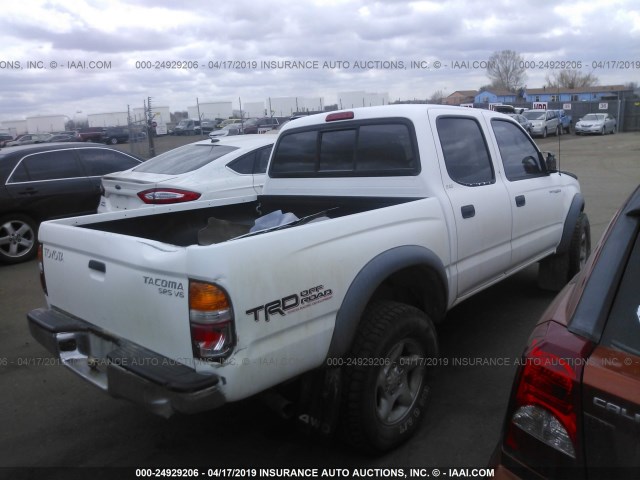 5TEHN72N51Z880376 - 2001 TOYOTA TACOMA DOUBLE CAB 白色 照片 4