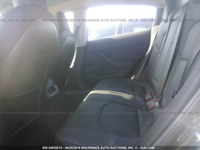 5YJ3E1EA3JF004861 - 2018 TESLA MODEL 3 BLACK photo 8