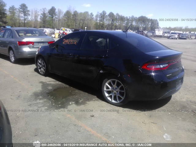 1C3CDFBAXDD100748 - 2013 DODGE DART SXT BLACK photo 3