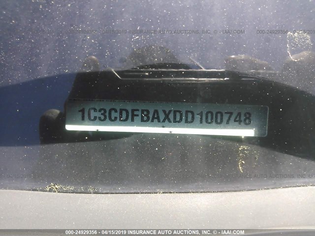 1C3CDFBAXDD100748 - 2013 DODGE DART SXT BLACK photo 9