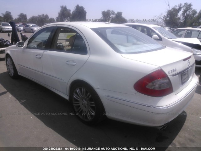 WDBUF56X37B135861 - 2007 MERCEDES-BENZ E 350 WHITE photo 3