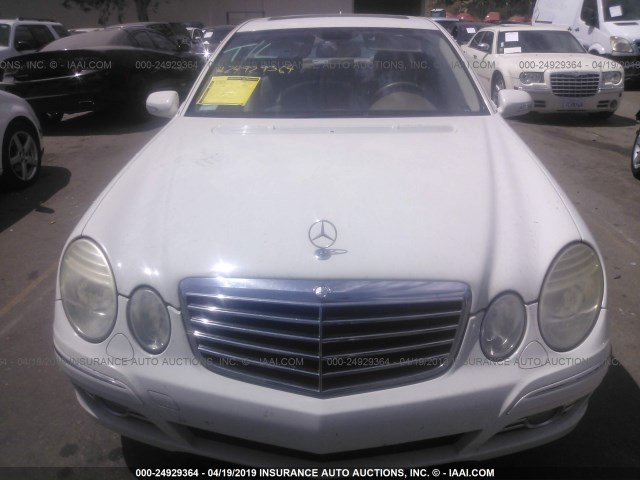 WDBUF56X37B135861 - 2007 MERCEDES-BENZ E 350 WHITE photo 6