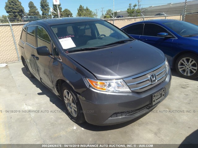 5FNRL5H28CB019936 - 2012 HONDA ODYSSEY LX GRAY photo 1