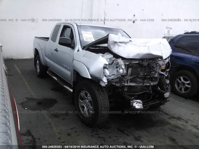 5TETU62N48Z588204 - 2008 TOYOTA TACOMA PRERUNNER ACCESS CAB SILVER photo 1