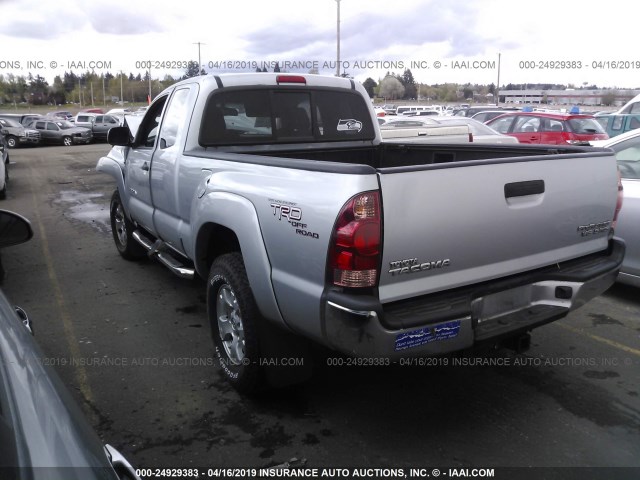 5TETU62N48Z588204 - 2008 TOYOTA TACOMA PRERUNNER ACCESS CAB SILVER photo 3