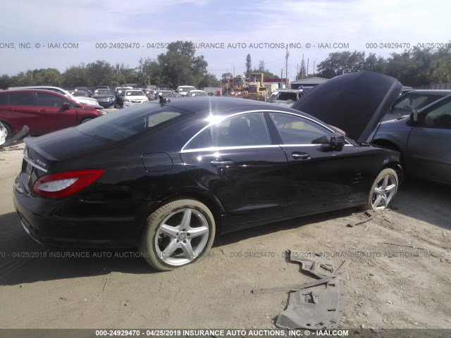 WDDLJ9BB4EA121859 - 2014 MERCEDES-BENZ CLS 550 4MATIC BLACK photo 4