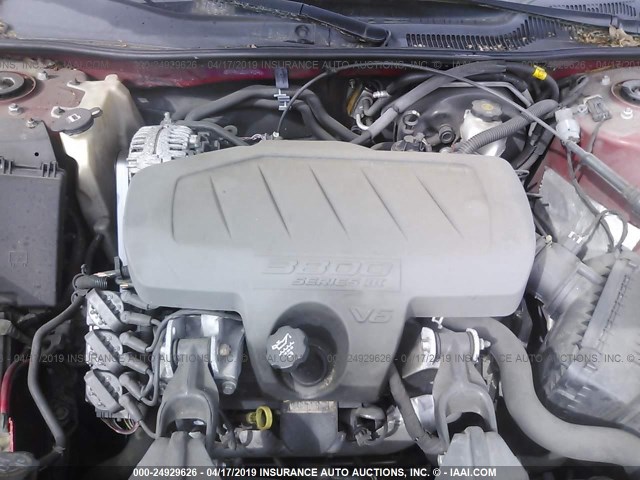 2G2WP552281193396 - 2008 PONTIAC GRAND PRIX RED photo 10