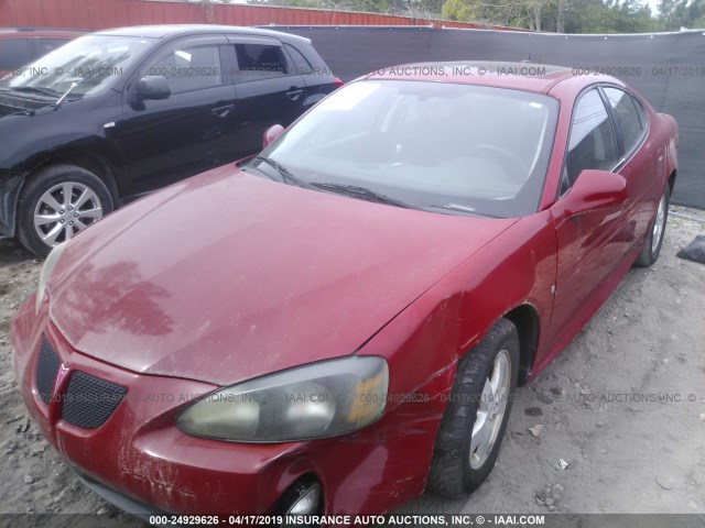 2G2WP552281193396 - 2008 PONTIAC GRAND PRIX RED photo 2