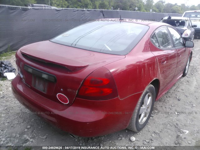 2G2WP552281193396 - 2008 PONTIAC GRAND PRIX RED photo 4