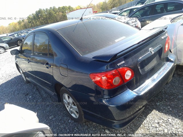 2T1BR32E95C400242 - 2005 TOYOTA COROLLA CE/LE/S BLUE photo 3