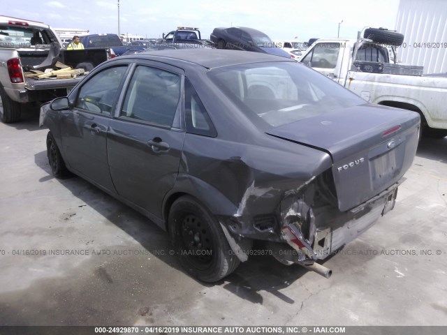 1FAHP34N87W299014 - 2007 FORD FOCUS ZX4/S/SE/SES ნაცრისფერი ფოტო 3