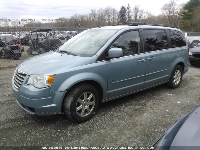 2A8HR54P98R769040 - 2008 CHRYSLER TOWN & COUNTRY TOURING BLUE photo 2