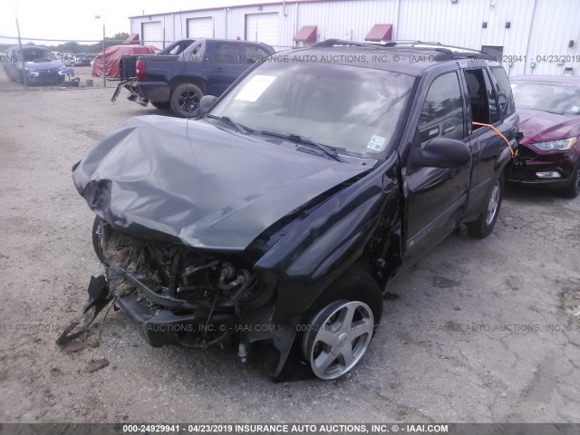 1GNDS13S942267640 - 2004 CHEVROLET TRAILBLAZER LS/LT BLACK photo 2