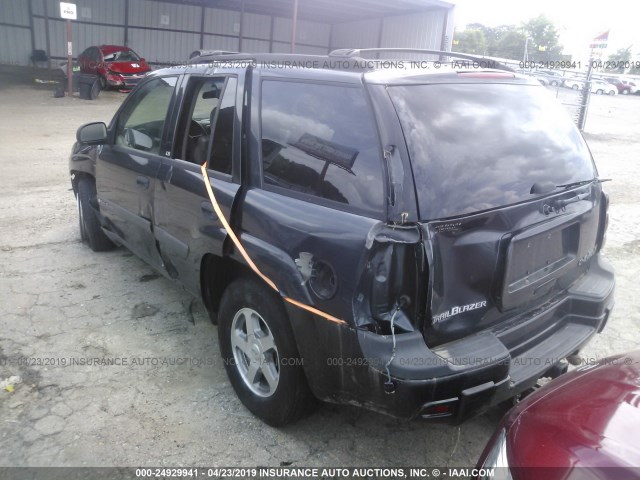 1GNDS13S942267640 - 2004 CHEVROLET TRAILBLAZER LS/LT BLACK photo 3