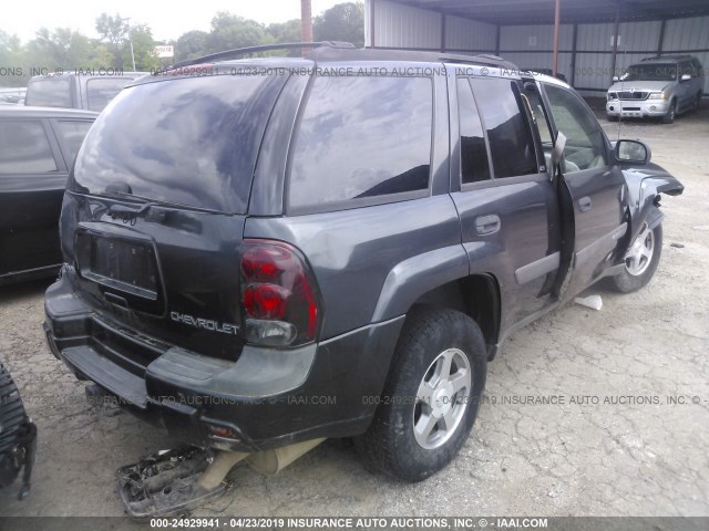 1GNDS13S942267640 - 2004 CHEVROLET TRAILBLAZER LS/LT BLACK photo 4