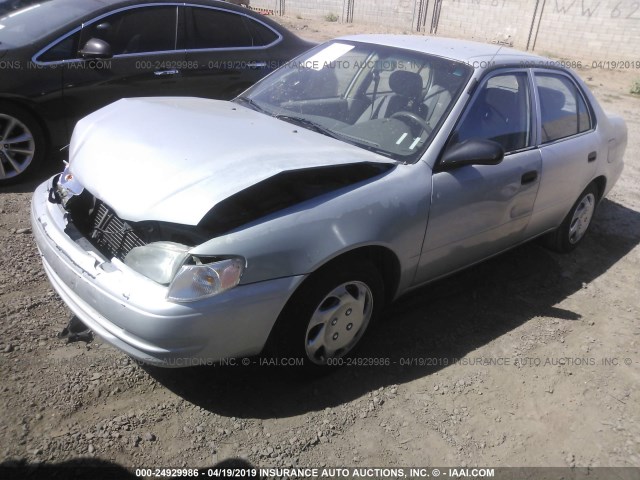 1NXBR12E4YZ416906 - 2000 TOYOTA COROLLA VE/CE/LE SILVER photo 2