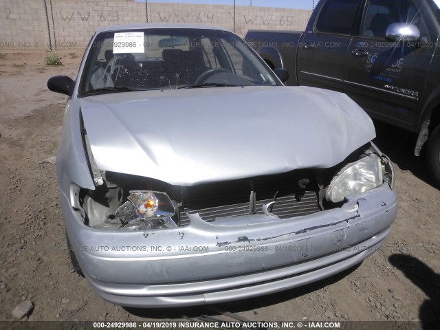 1NXBR12E4YZ416906 - 2000 TOYOTA COROLLA VE/CE/LE SILVER photo 6