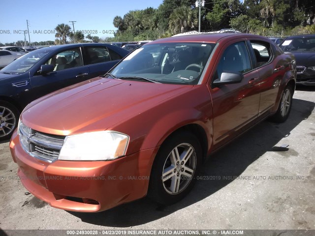 1B3LC56J18N160177 - 2008 DODGE AVENGER SXT ORANGE photo 2