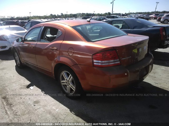 1B3LC56J18N160177 - 2008 DODGE AVENGER SXT ORANGE photo 3