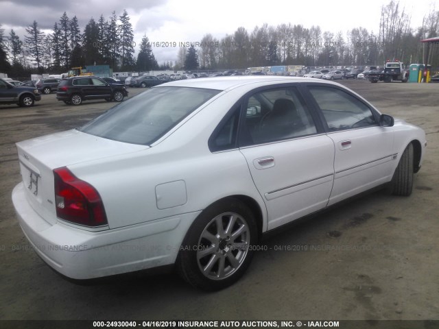 YV1TH59H841348862 - 2004 VOLVO S80 2.5T WHITE photo 4