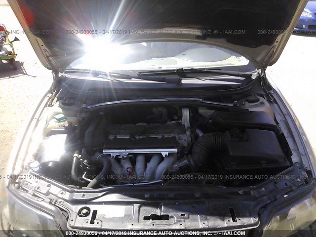 YV1RS61R912057203 - 2001 VOLVO S60 GRAY photo 10