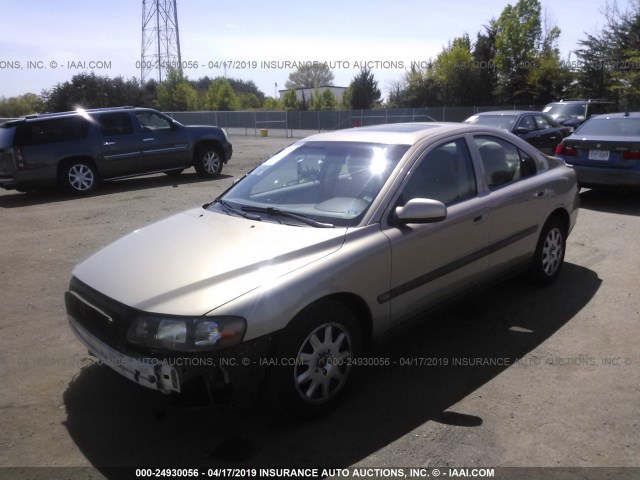 YV1RS61R912057203 - 2001 VOLVO S60 GRAY photo 2