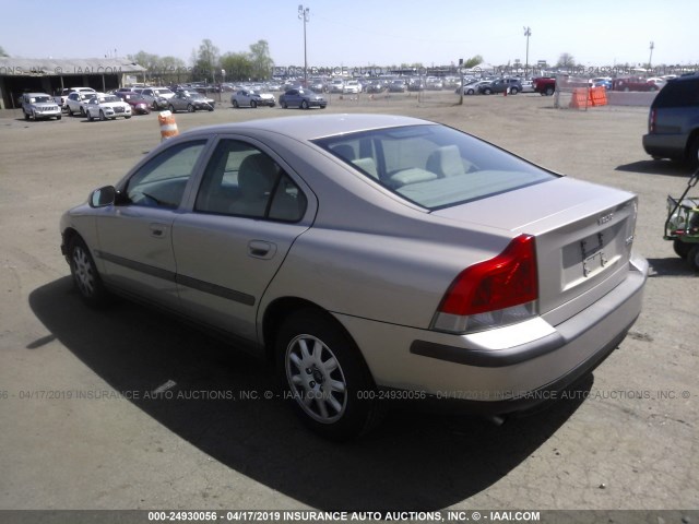 YV1RS61R912057203 - 2001 VOLVO S60 GRAY photo 3