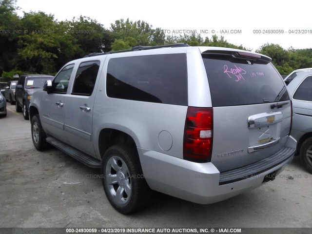 1GNUKJE31AR243180 - 2010 CHEVROLET SUBURBAN K1500 LT SILVER photo 3