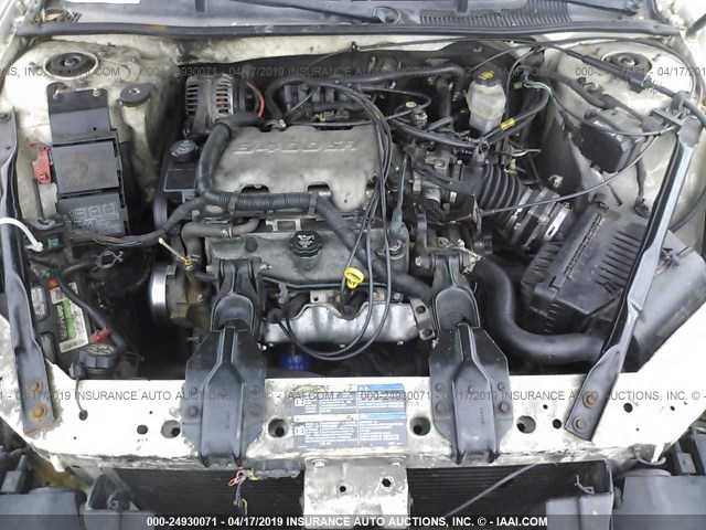 2G1WW12E659202662 - 2005 CHEVROLET MONTE CARLO LS თეთრი ფოტო 10