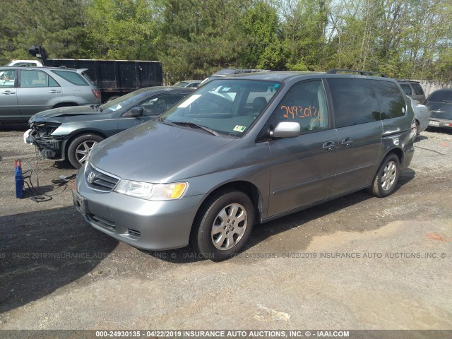 2HKRL18912H573003 - 2002 HONDA ODYSSEY EXL GRAY photo 2