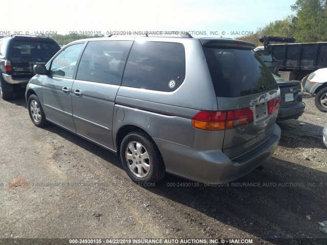 2HKRL18912H573003 - 2002 HONDA ODYSSEY EXL GRAY photo 3