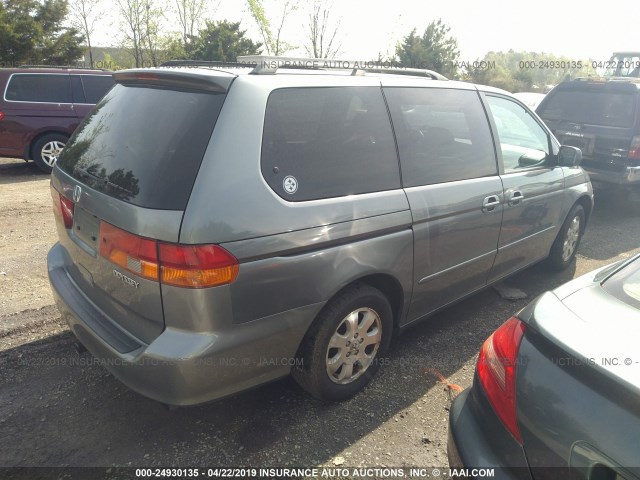 2HKRL18912H573003 - 2002 HONDA ODYSSEY EXL GRAY photo 4