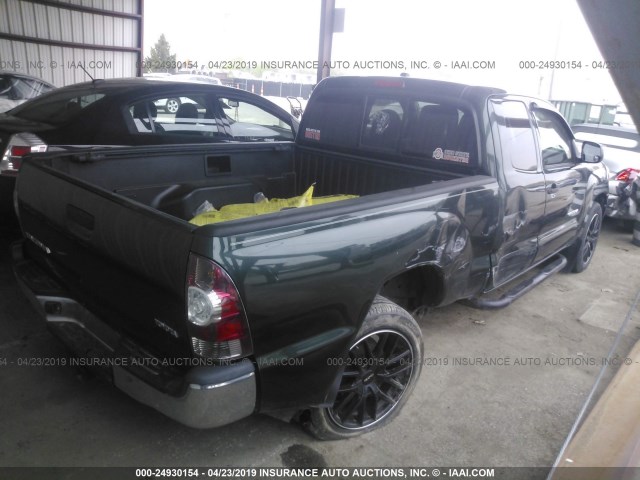 5TETX22N29Z625834 - 2009 TOYOTA TACOMA ACCESS CAB მწვანე ფოტო 4