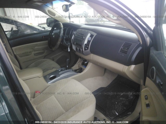 5TETX22N29Z625834 - 2009 TOYOTA TACOMA ACCESS CAB მწვანე ფოტო 5