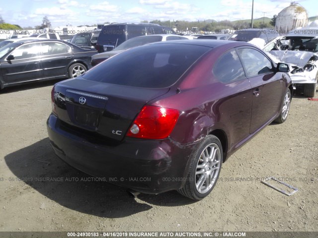 JTKDE177970182652 - 2007 TOYOTA SCION TC PURPLE photo 4