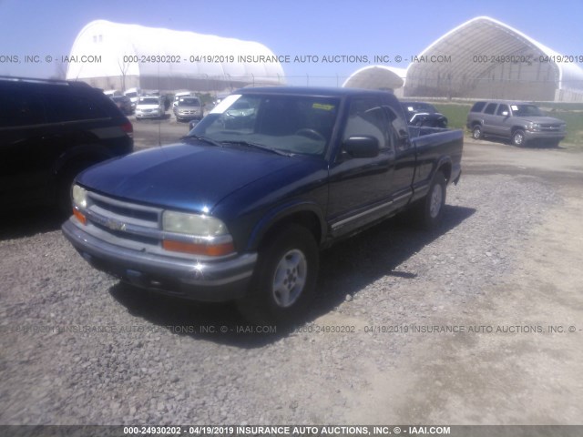 1GCDT19X038192041 - 2003 CHEVROLET S TRUCK S10 Dark Blue photo 2