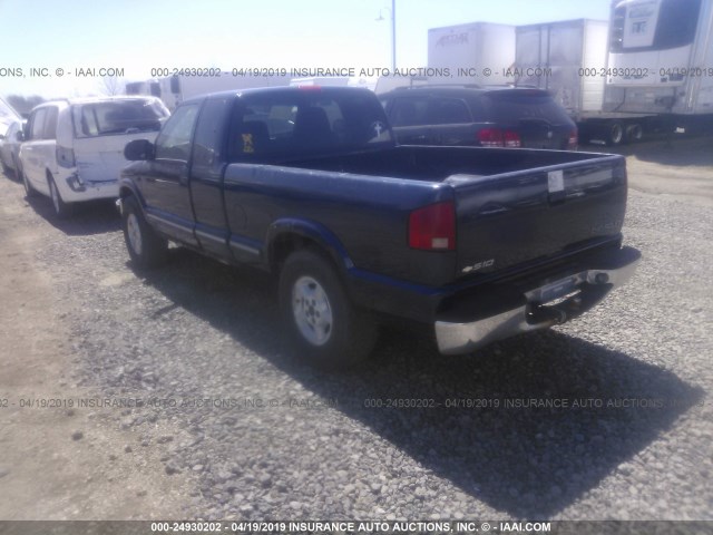 1GCDT19X038192041 - 2003 CHEVROLET S TRUCK S10 Dark Blue photo 3