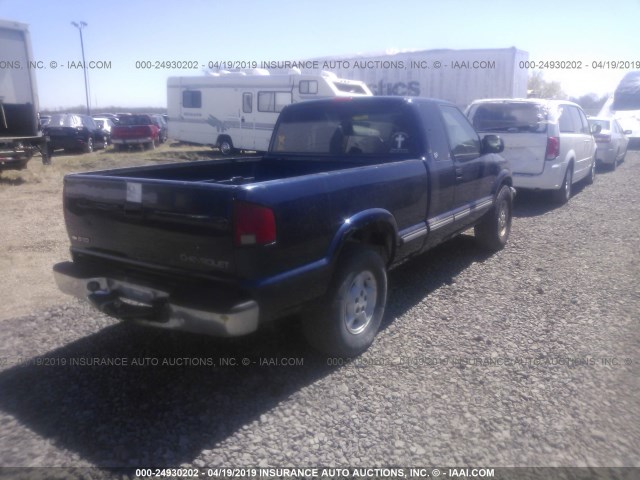 1GCDT19X038192041 - 2003 CHEVROLET S TRUCK S10 Dark Blue photo 4