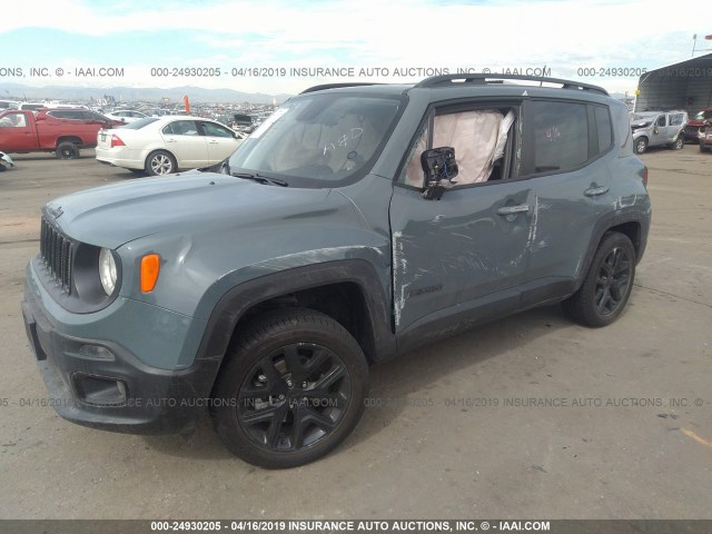 ZACCJBBH0JPH87973 - 2018 JEEP RENEGADE LATITUDE GRAY photo 2