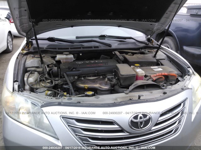 JTNBB46K373006804 - 2007 TOYOTA CAMRY NEW GENERAT HYBRID SILVER photo 10