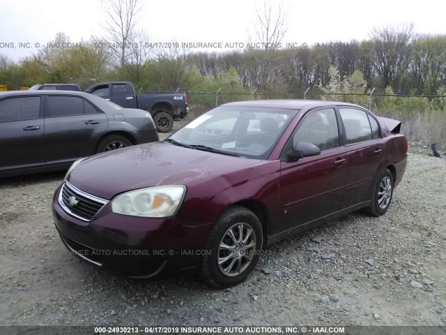 1G1ZS58F27F228539 - 2007 CHEVROLET MALIBU LS RED photo 2