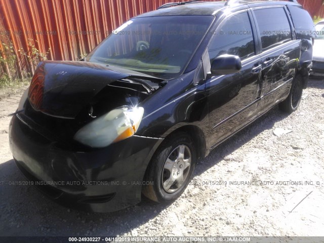 5TDZK23C48S219863 - 2008 TOYOTA SIENNA CE/LE BLACK photo 2