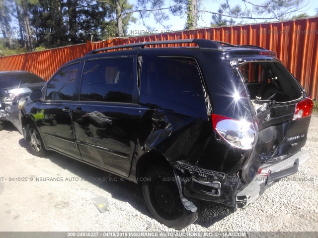 5TDZK23C48S219863 - 2008 TOYOTA SIENNA CE/LE BLACK photo 3