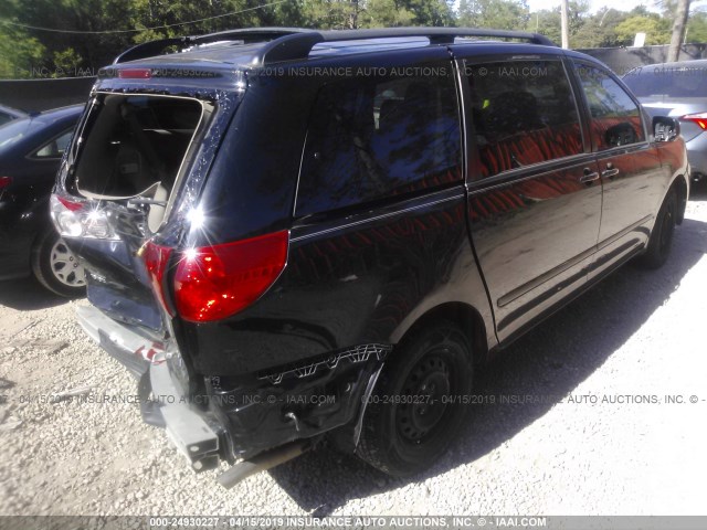 5TDZK23C48S219863 - 2008 TOYOTA SIENNA CE/LE BLACK photo 4