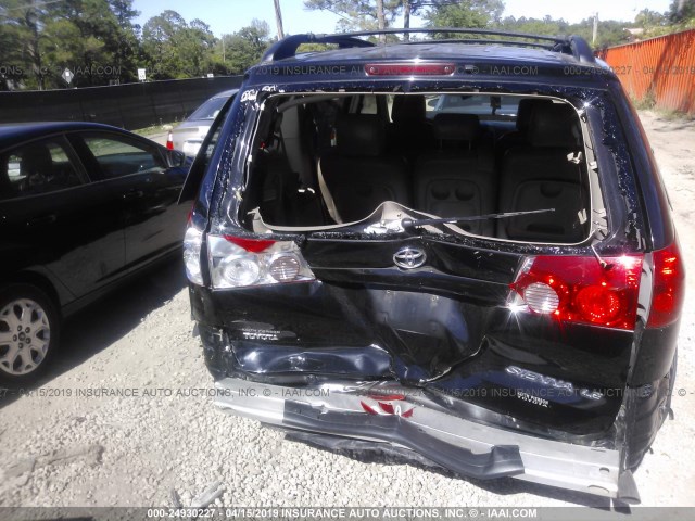 5TDZK23C48S219863 - 2008 TOYOTA SIENNA CE/LE BLACK photo 6