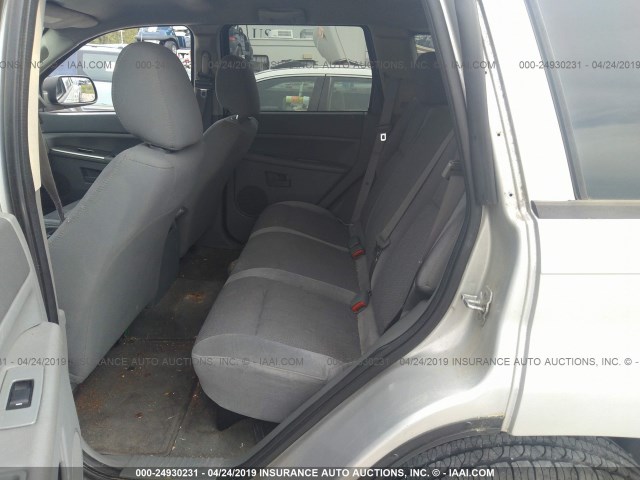 1J8GR48K17C677822 - 2007 JEEP GRAND CHEROKEE LAREDO/COLUMBIA/FREEDOM 银色 照片 8