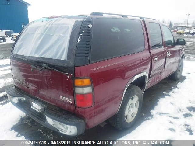 3GKFK16Z24G119707 - 2004 GMC YUKON XL K1500 MAROON photo 4